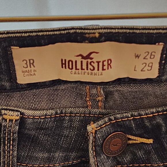 Hollister Ultra Skinny Jeans – Size 3R (26/29) Dark Wash, Dark Stitch - Picture 6 of 11